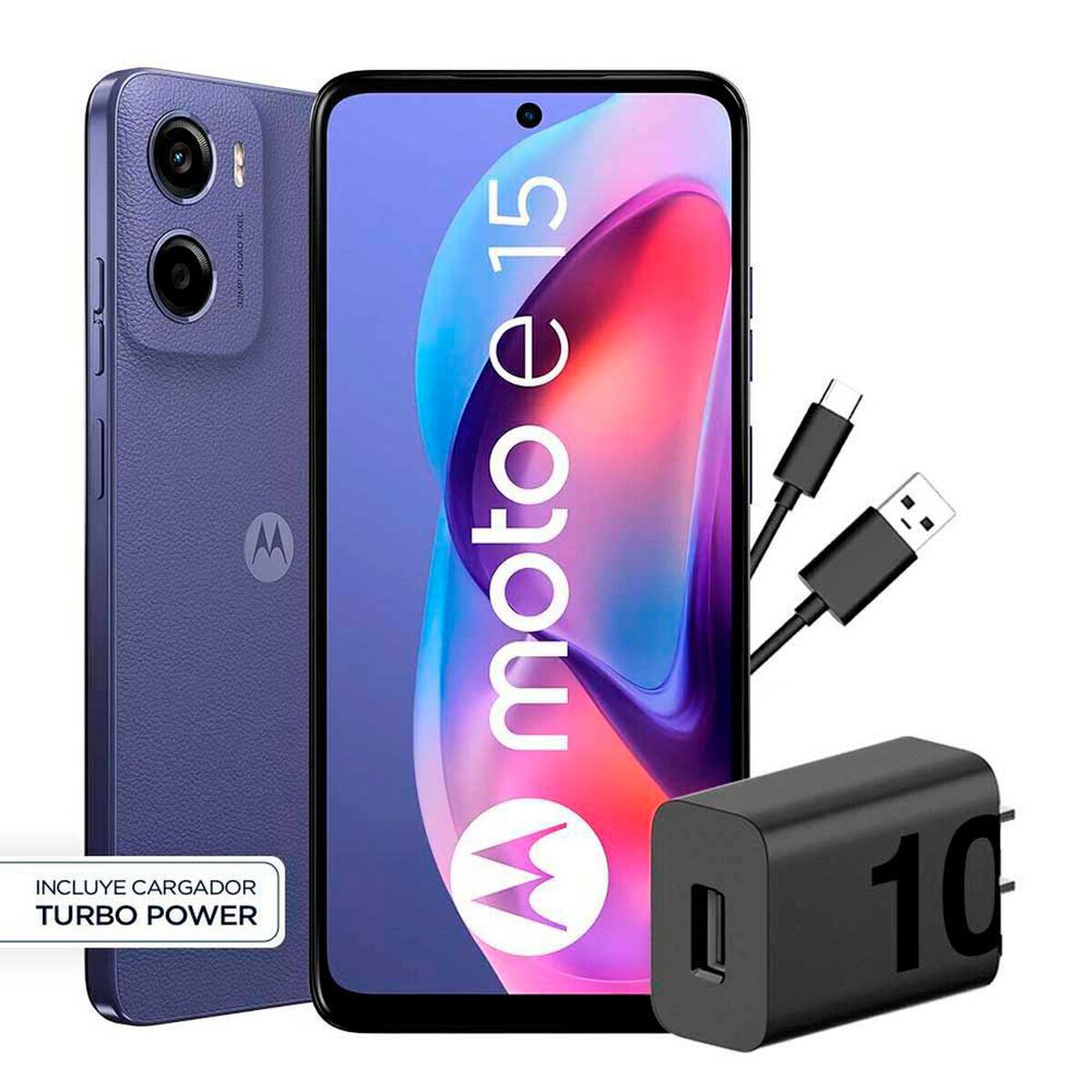 Celular Motorola Moto E15 4G 64GB 6,7" Morado