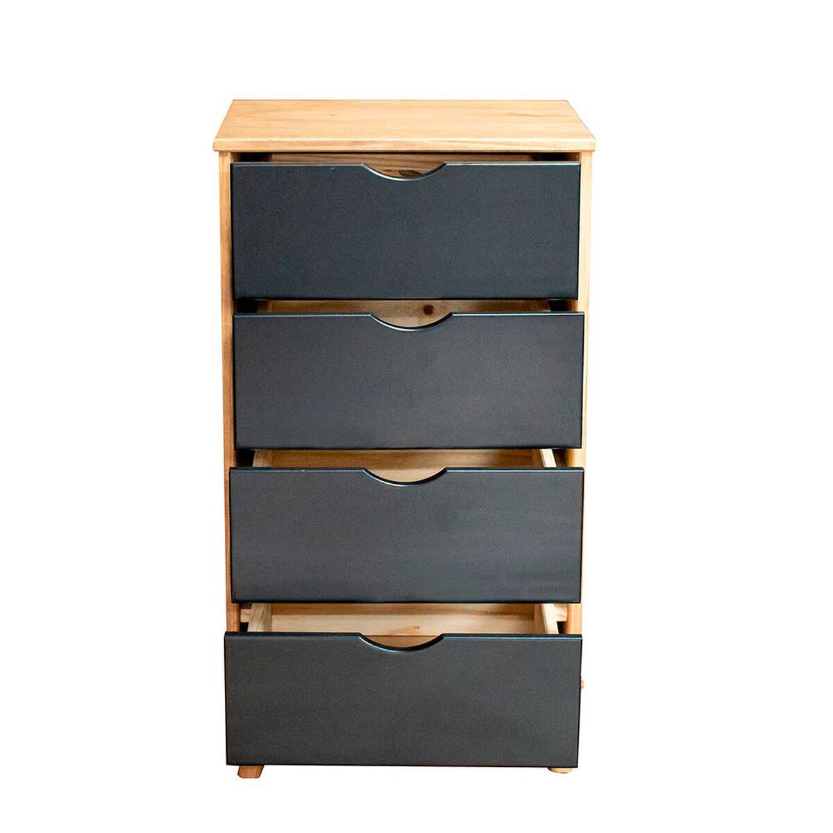 Cómoda Vekkahome Lia 4 Cajones Café