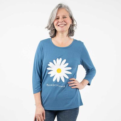 Polera Manga 3/4 Mujer Portman Club Azul, Crudo, Morado, Mostaza, Negro