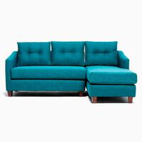 Sofá Seccional Barra Design Elena Derecho 3 Cuerpos Petróleo