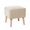 Pouf Latam Home Burdeos Lino Blanco