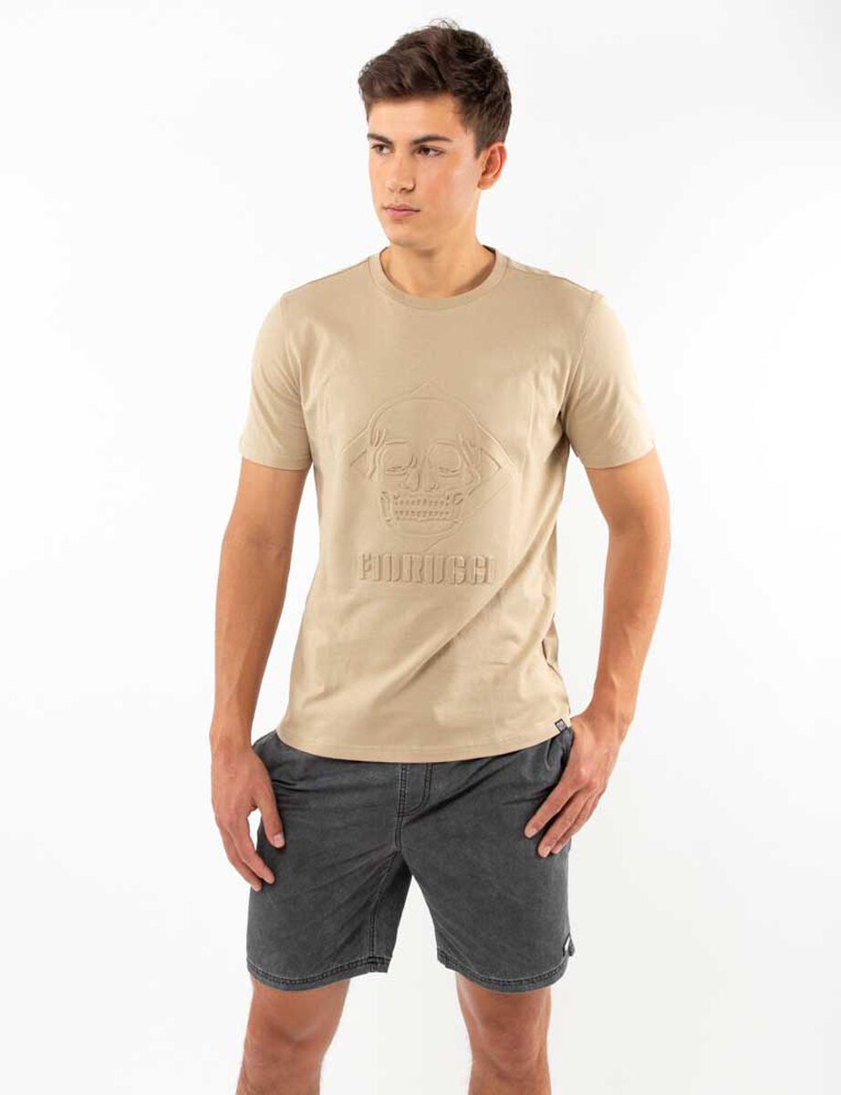 Polera Relieve Manga Corta Hombre Fiorucci