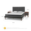 Cama Europea CIC 2 Plazas New Ortopedic + Respaldo Eufrates + 2 Veladores + Almohadas + Plumón