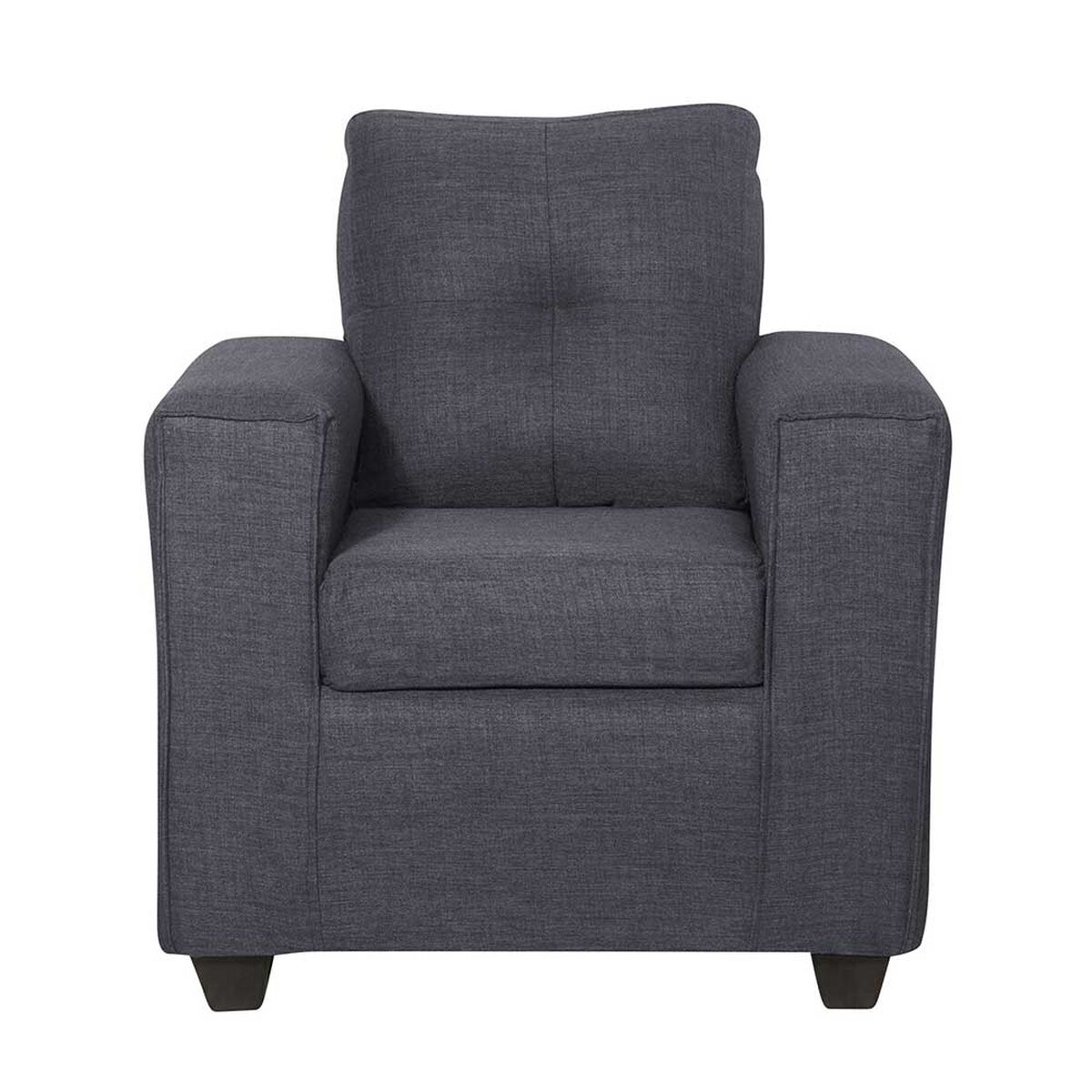 Juego de Living Black Factory Ranger Sofá 3 Cuerpos + Dos Sillones 1 Cuerpo Marengo
