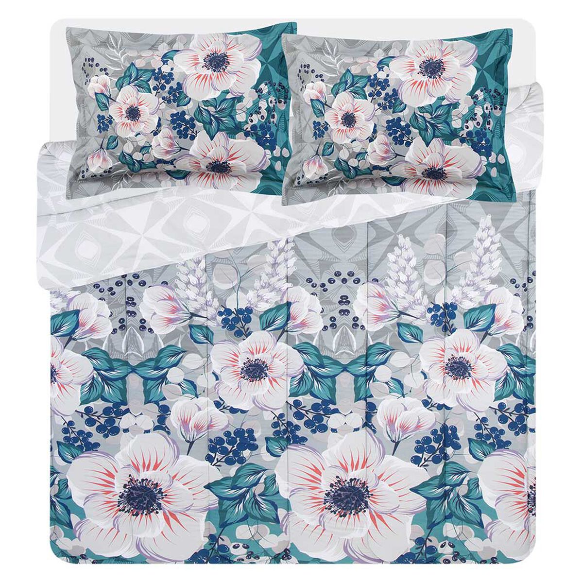 Plumón Estampado Elements & Co 2 Plazas Blossom