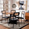 Mesa de Comedor Redonda Roca Capitolio 100cm Canela Negro