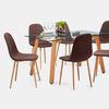 Juego de Comedor Spazzio Jockey Natural 6 Sillas