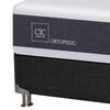 Box Spring CIC 1,5 Plazas New Ortopedic + Respaldo + Velador New Villarrica