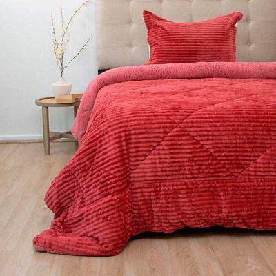 Cubrecama Doral 1,5 Plazas Senses Guinda