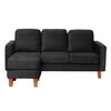 Sofá Seccional Intercambiable Latam Home Venecia 3 Cuerpos Negro