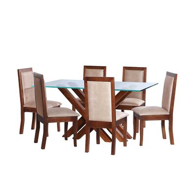 Juego de Comedor Latam Home Merida 6 Sillas Beige
