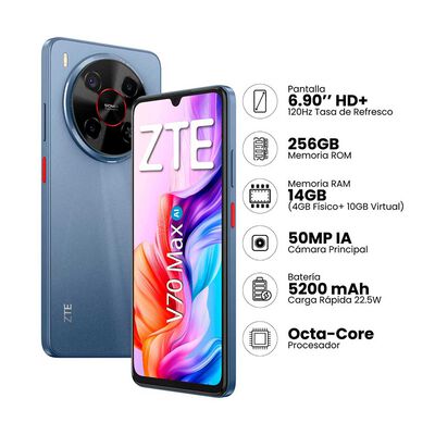 Imagen 1 del producto Celular ZTE V70 MAX 4G/5G 128GB 6.9"" Gris