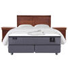Box Spring Premium CIC 2 Pl Div + Set Maderas + Textil