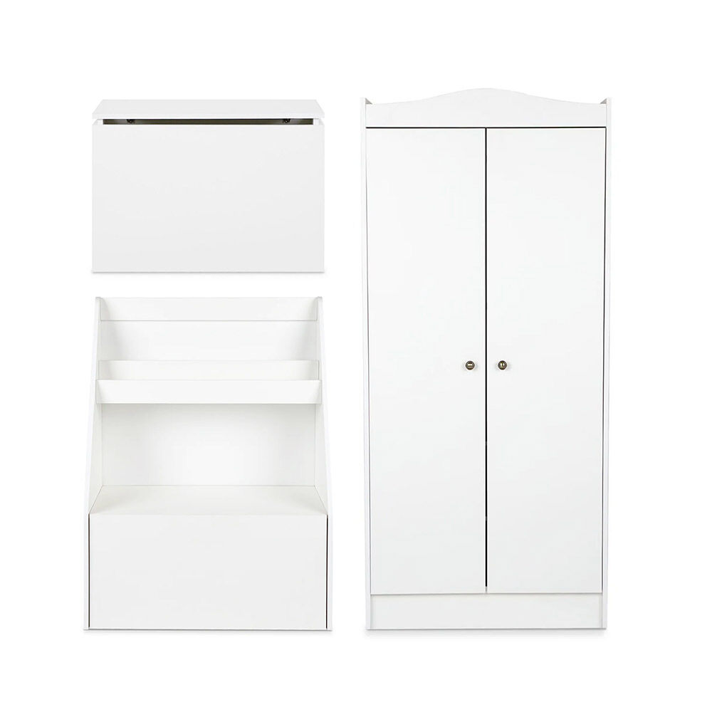 Combo Infantil Closet + Librero + Baúl CIC Blanco
