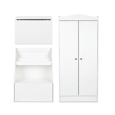 Combo Infantil Closet + Librero + Ba&uacute;l CIC Blanco