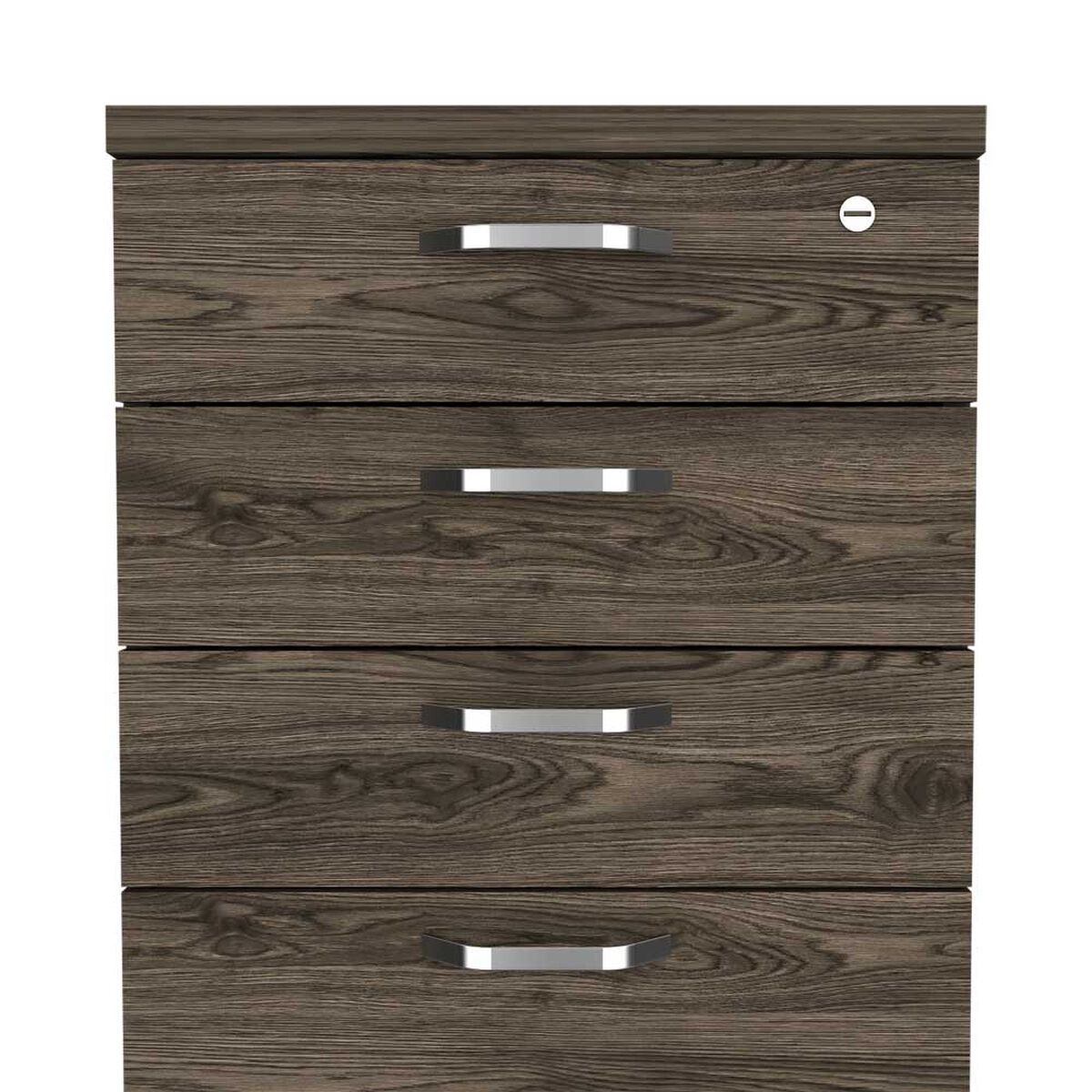 Mueble Archivador TuHome Home Office 4 Cajones Negro Soft Coñac