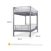 Camarote CIC Metal 1 Plaza New Coventry + Colchones Excellence Plus