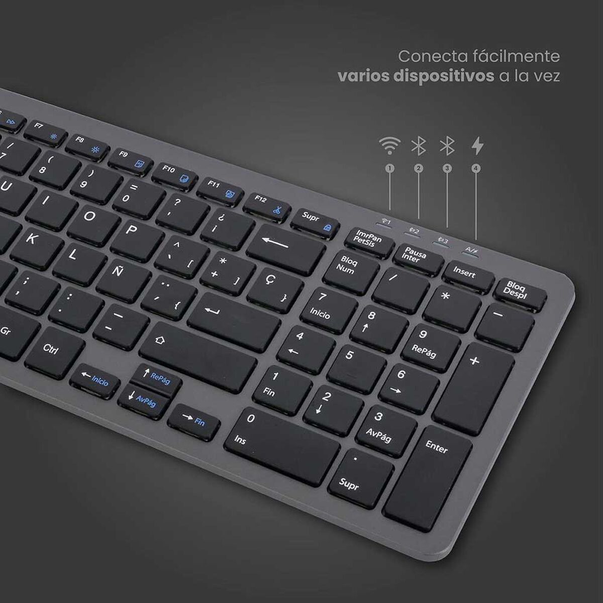 Teclado Inalámbrico Periféricos LEVO Cygna