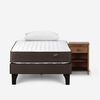 Cama Europea Rosen 1,5 Plazas Ergo T + Velador Ferrara + Almohada Light Americana