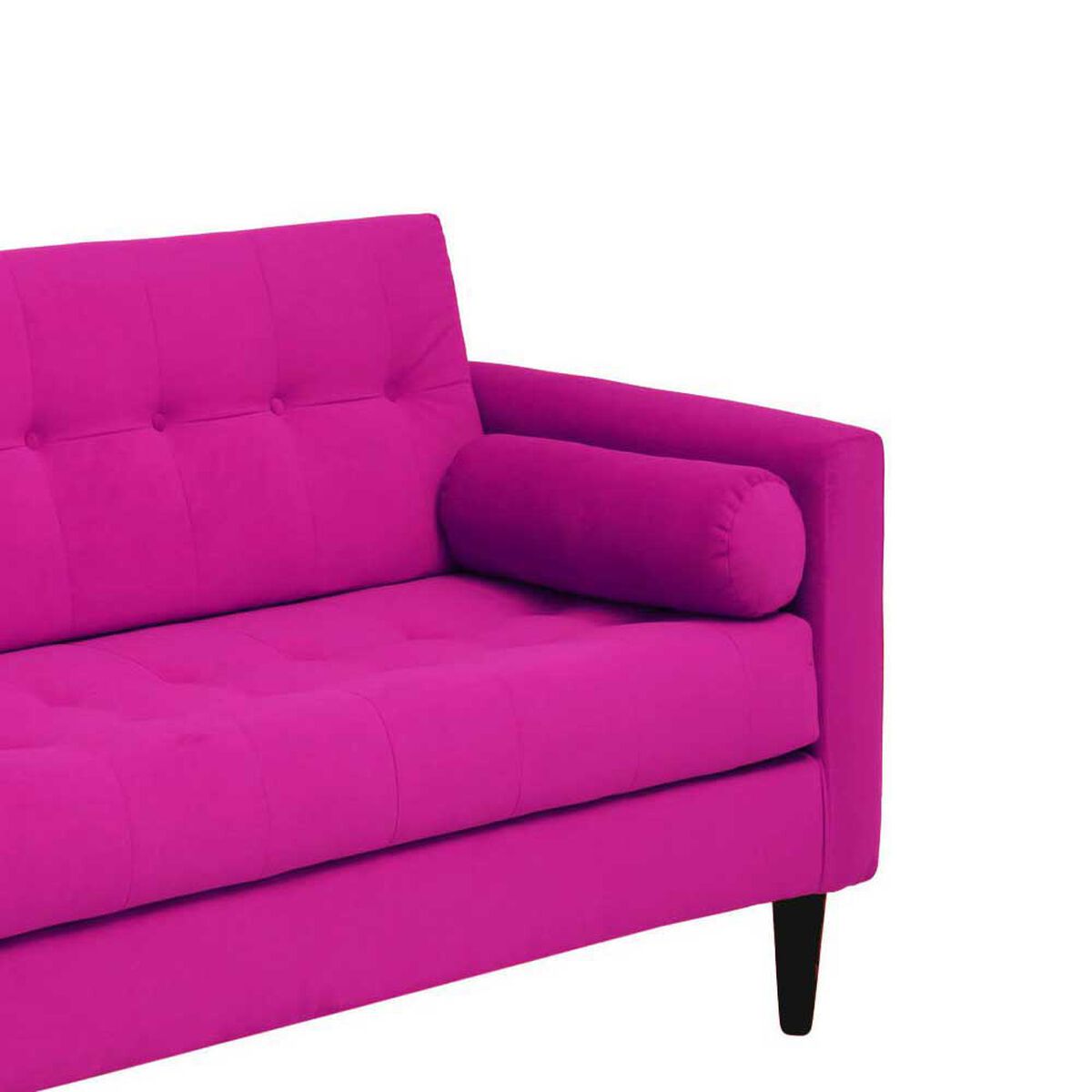 Juego de Living Felpa Bodevir Retro 3-1-1 Fucsia