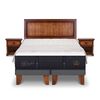 Cama Europea CIC Base Dividida S&uacute;per King Grand Premium + Respaldo + Veladores + Plum&oacute;n Ganso
