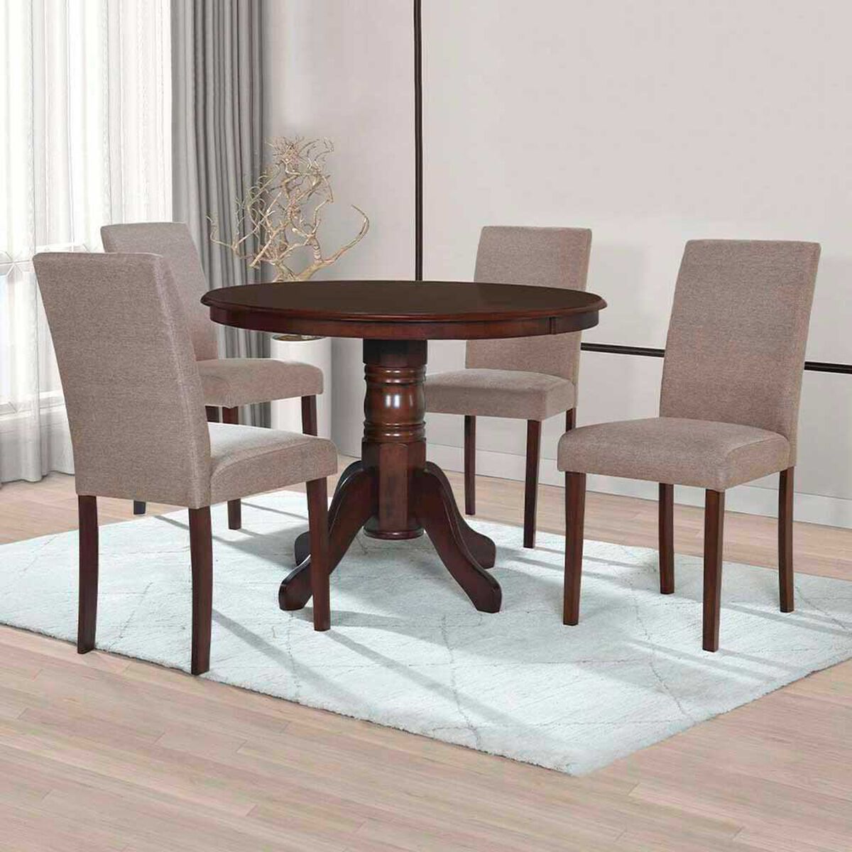 Juego de Comedor Zoy Home Phuket 4 Sillas Beige