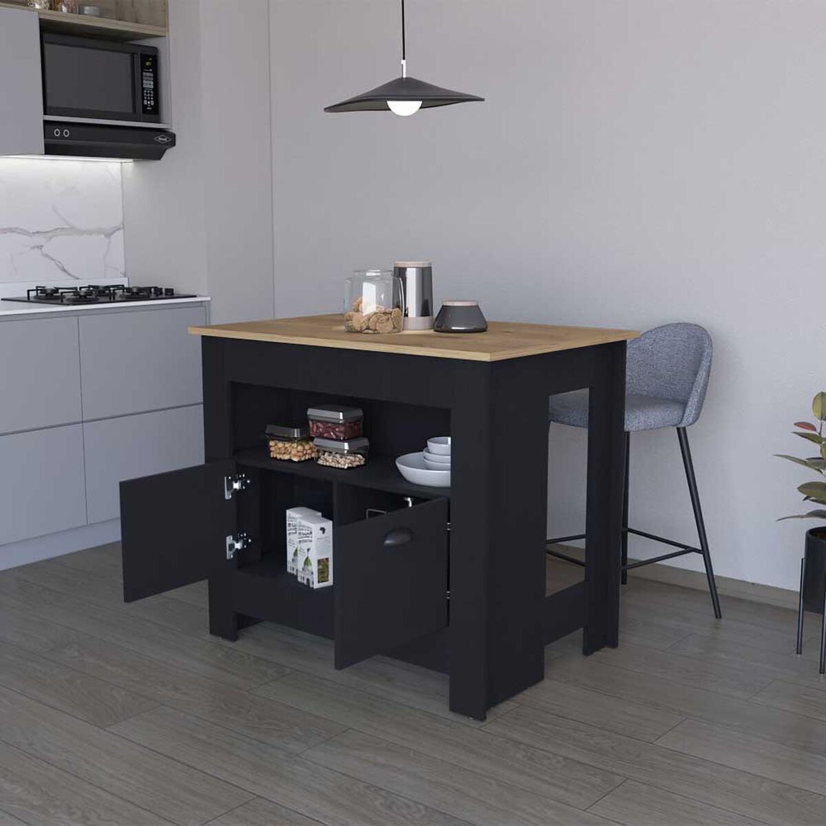 Isla de Cocina TuHome Arlet 2 Puertas Wengue