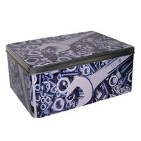 Lata Decorativa Metal Vgo Estampadas Herramientas Rectangular 23 x 17 cm Gris