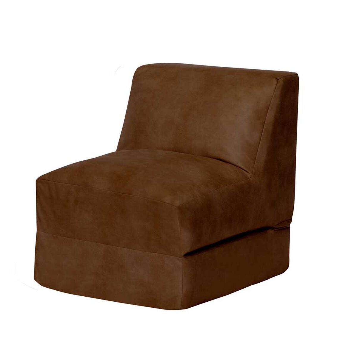Sofá Cama Latam Home Cuero Kentucky Bari 1 Cuerpo Café Moro