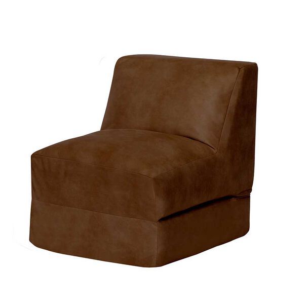 Sofá Cama Latam Home Cuero Kentucky Bari 1 Cuerpo Café Moro