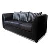 Juego de Living Elegant Detail Valentino Sofá 3 Cuerpos + Dos Sillones 1 Cuerpo Gris Oscuro
