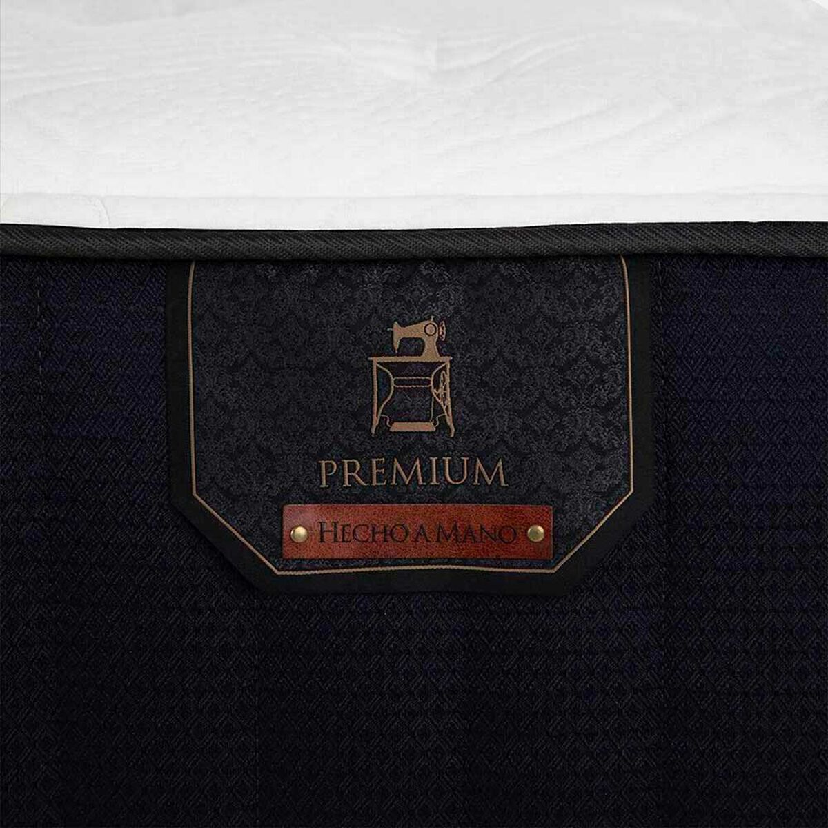 Cama Europea CIC Iron Smart 2 Plazas Premium + Respaldo Black Tapizado + Fald&oacute;n