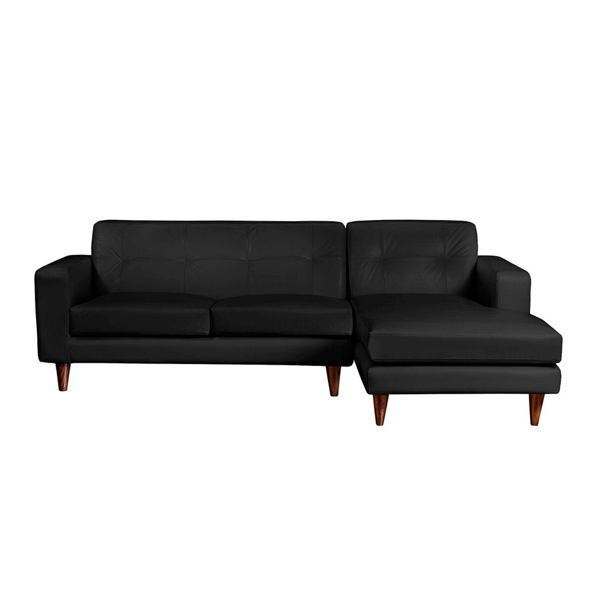 Sof&aacute; Seccional Derecho Latam Home Salerno 3 Cuerpos Negro