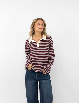 Imagen 1 del producto Polera Manga Larga Mujer Icono Burdeo