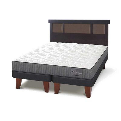 Imagen 2 del producto Cama Europea CIC Base Dividida 2 Plazas Anatomic + Respaldo New Dublin Chocolate