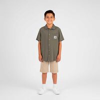 Camisa Lisa Manga Corta Niño Cutback Verde