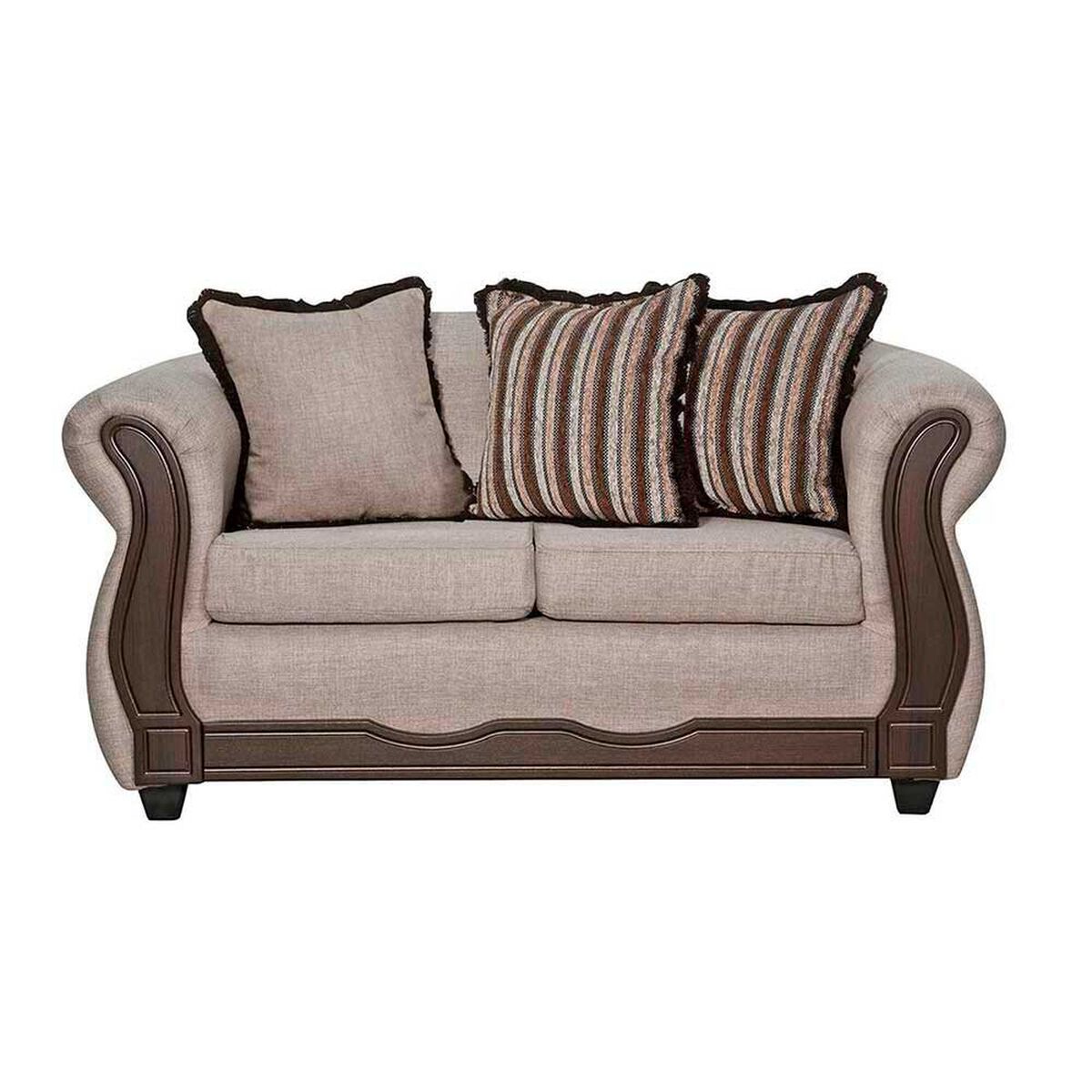 Juego de Living Black Factory Sofia 5 Cuerpos Beige