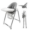 Silla de Comer Lubabycas Plegable con Ruedas Gris