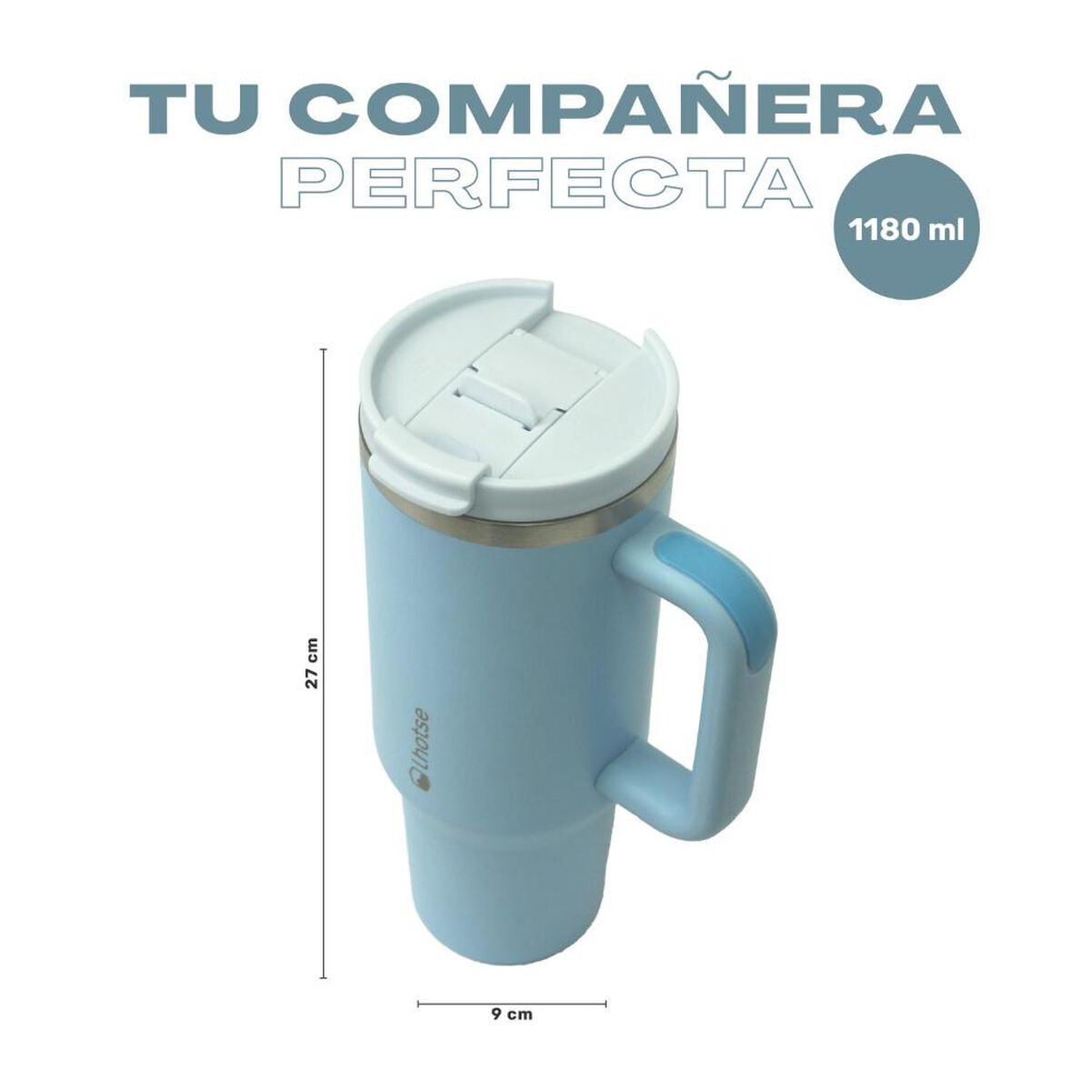 Vaso T&eacute;rmico Tumbler Lhotse Acero Inoxidable con Tapa 1180ml Azul Cielo