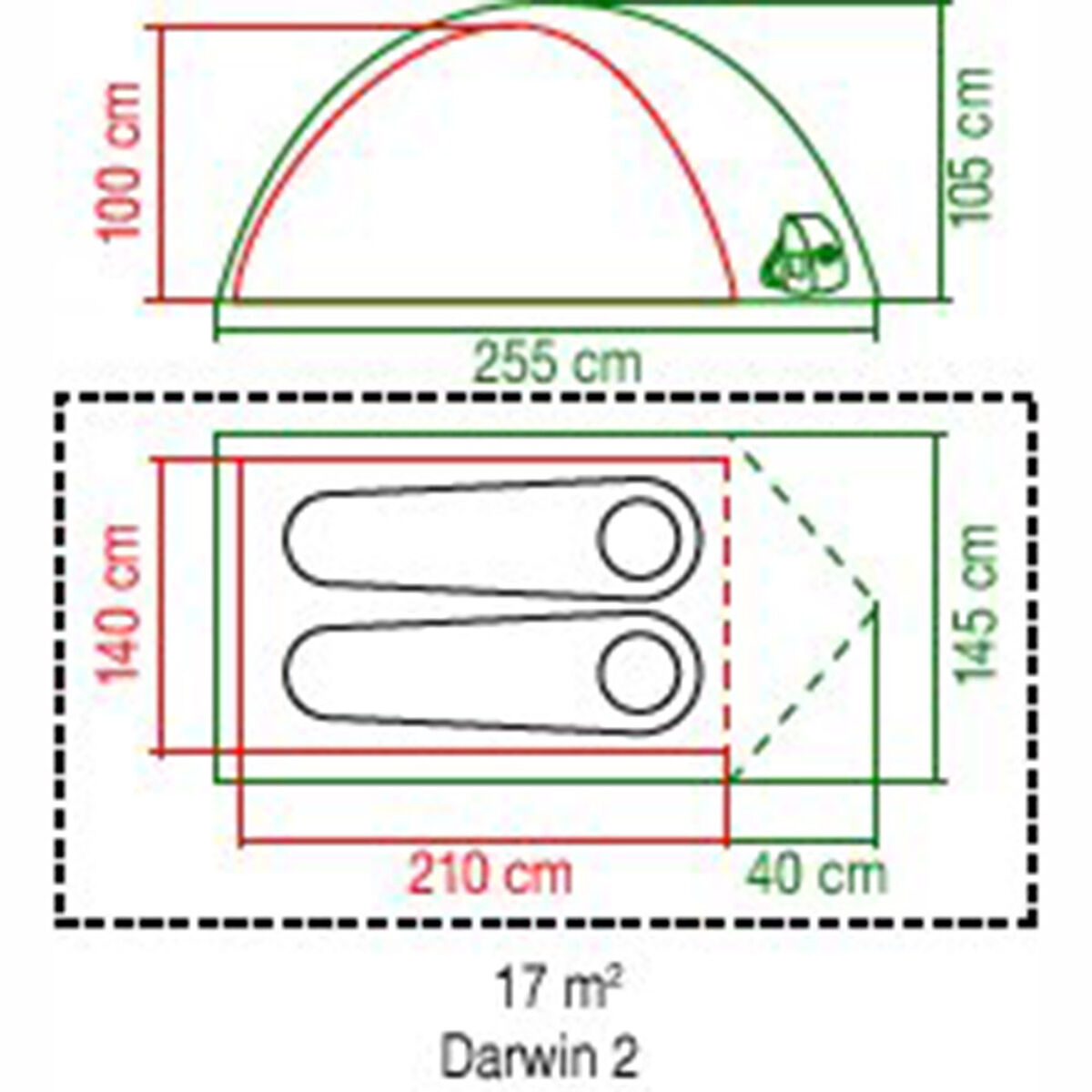 Carpa Coleman para 2 Personas