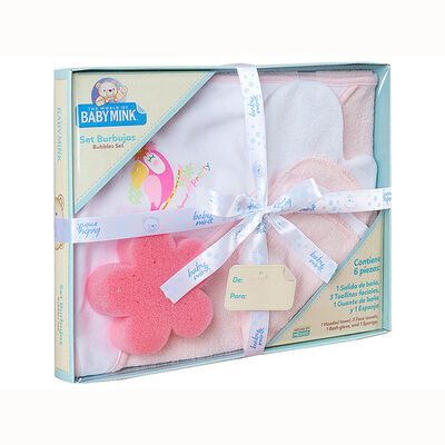 Set de Baño Kit Burbujas Rosa Baby Mink