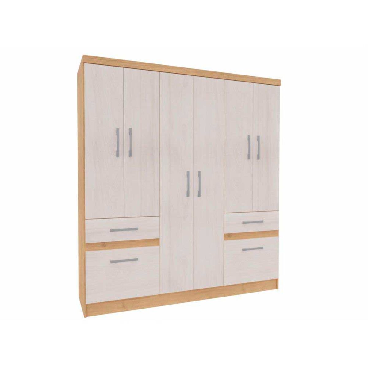 Closet Yardas Liliana 6 Puertas 4 Cajones Bicolor