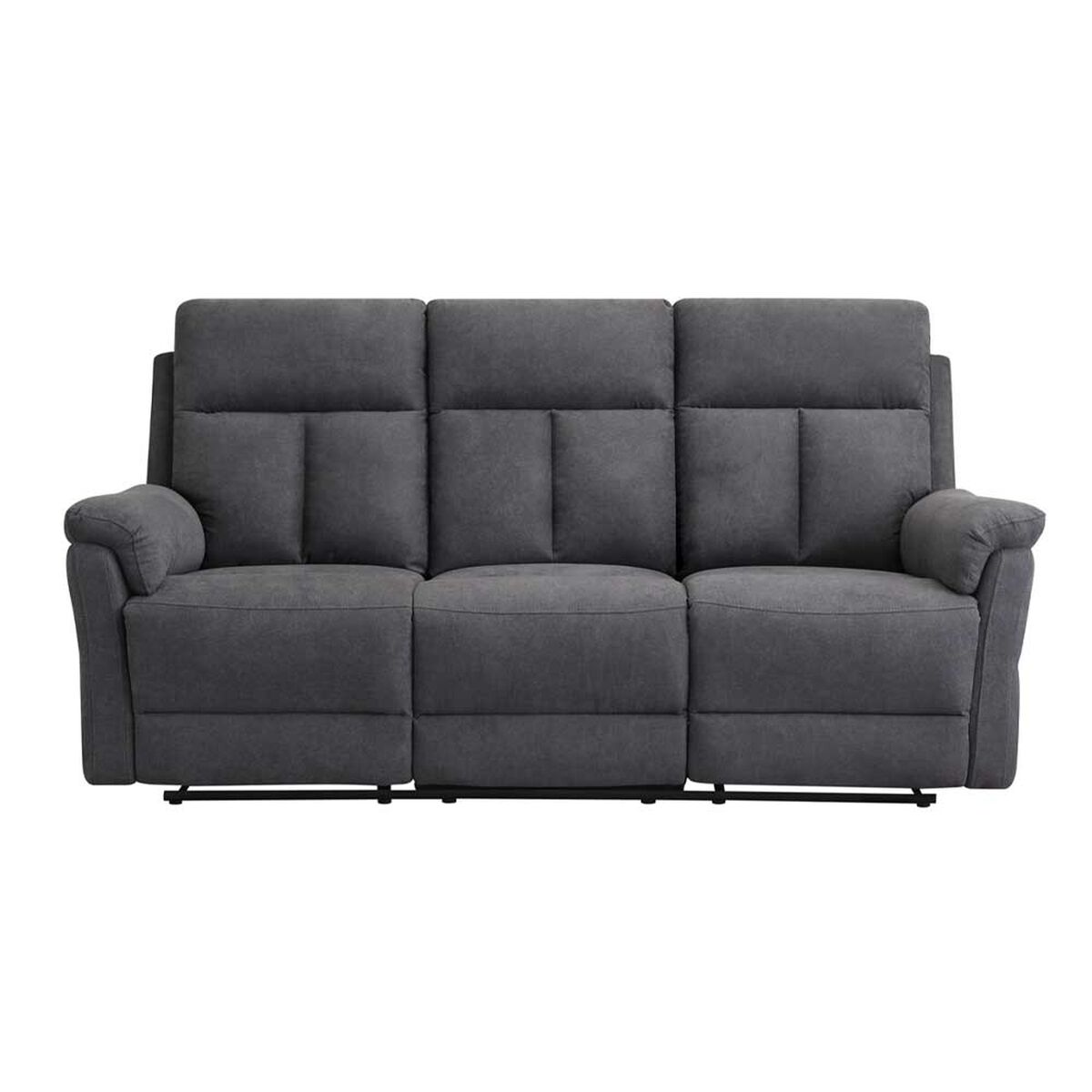Sof&aacute; Reclinable Zoy Home Beijing 3 Cuerpos Grafito