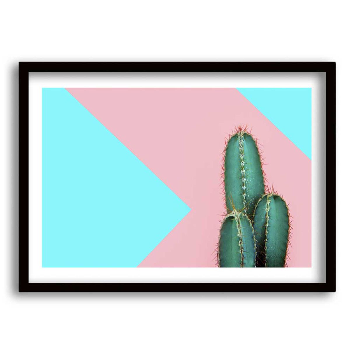 Cuadro Decorativo Retela Blue Cactus 50 x 35 cm