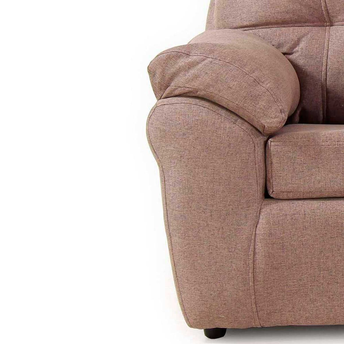 Sof&aacute; Seccional Modular Kea Roma 5 Cuerpos Tela Caf&eacute;