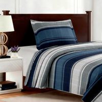 Quilt Illusions 1.5 Plazas Breda Azul