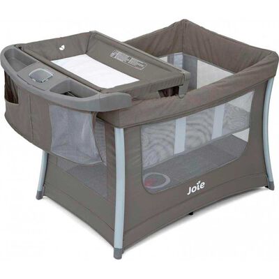 Cuna Corral Con Mudador Pack & Play Illusion N&iacute;quel Joie