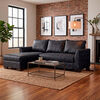 Seccional Izquierdo Muebles MPR Denver 4 Cuerpos Negro