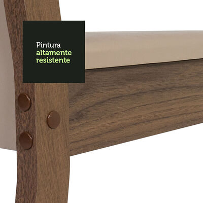 Imagen 2 del producto Juego de Comedor VekkaHome Angela 4 Sillas Café