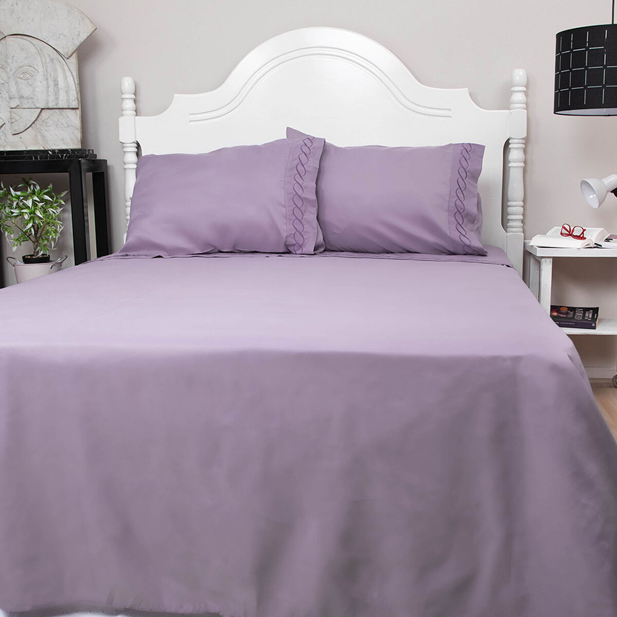 Sábana Doral King Microfibra Lila